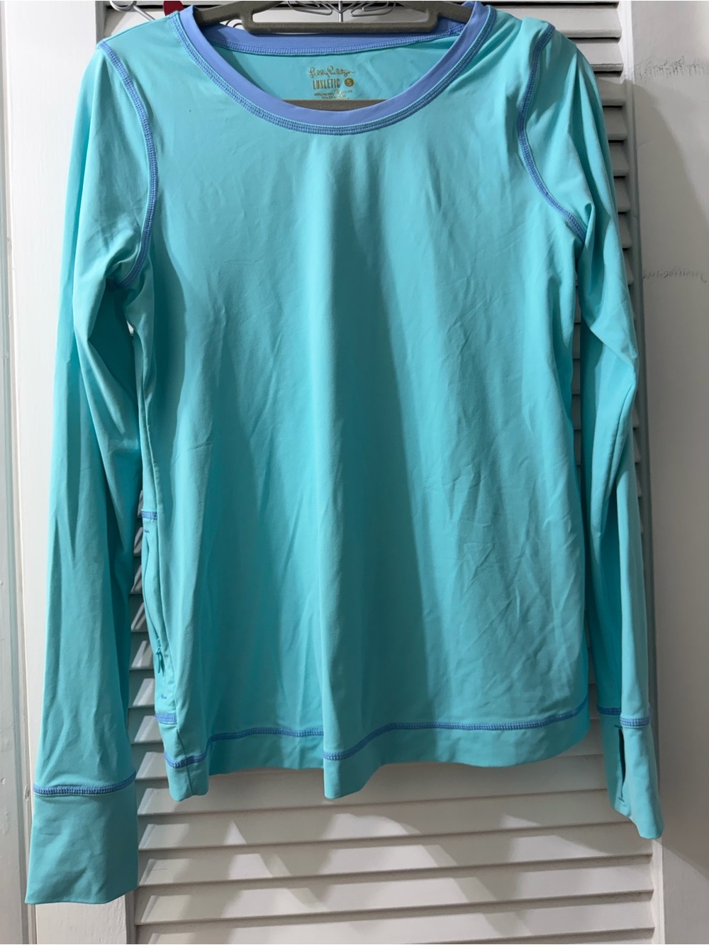 Lilly Pulitzer Aqua Long-Sleeve Performance Tee
